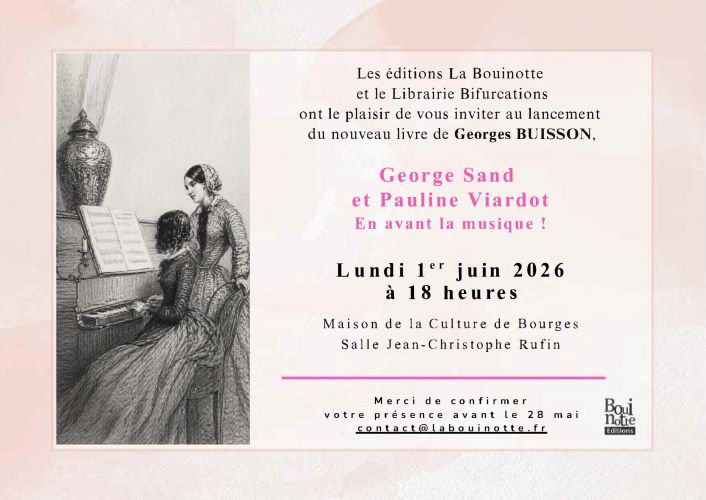 Présentation livre George Sand & Pauline Viardot, en avant la musique !